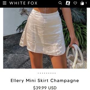 White fox ellery mini skirt